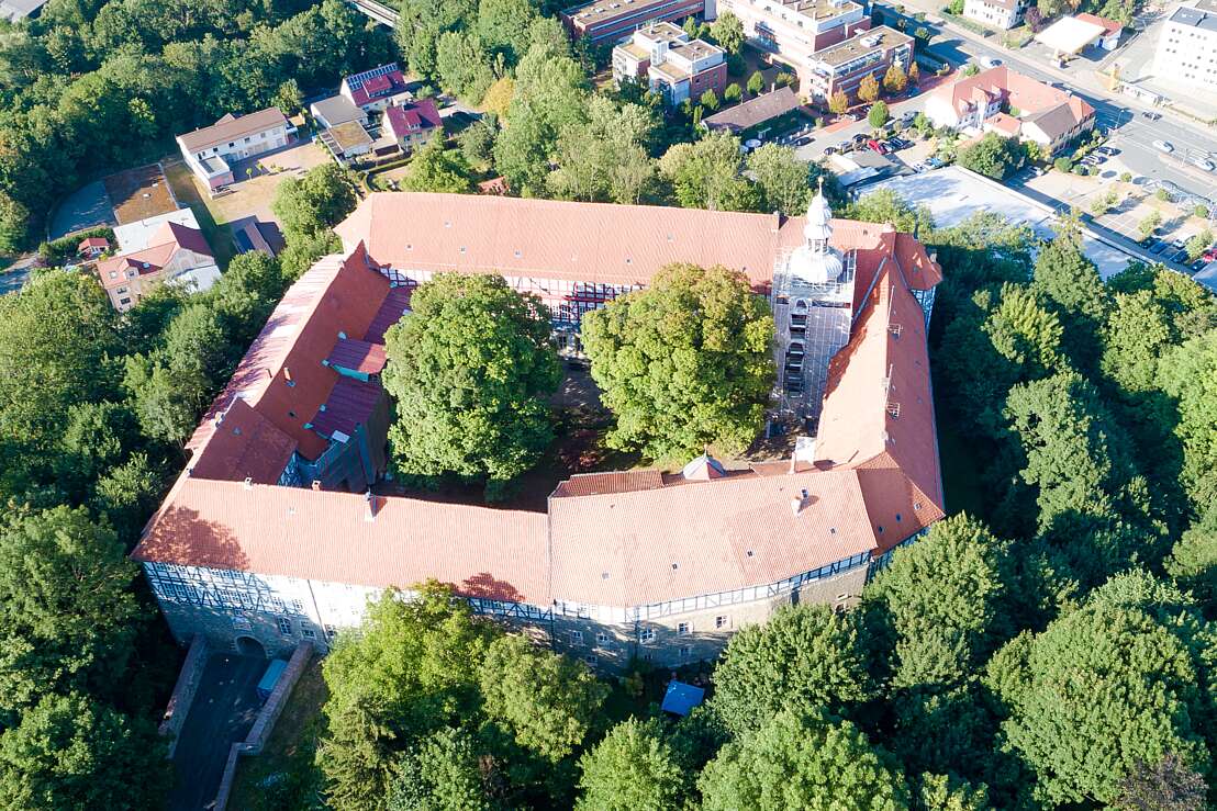 Schloss Herzberg - Luftbild