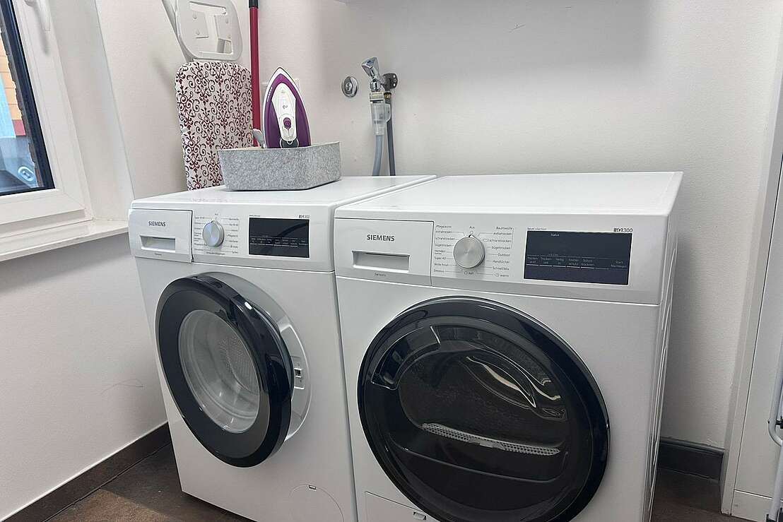 Eigene Waschmaschine und Trockner in jeder Wohnung