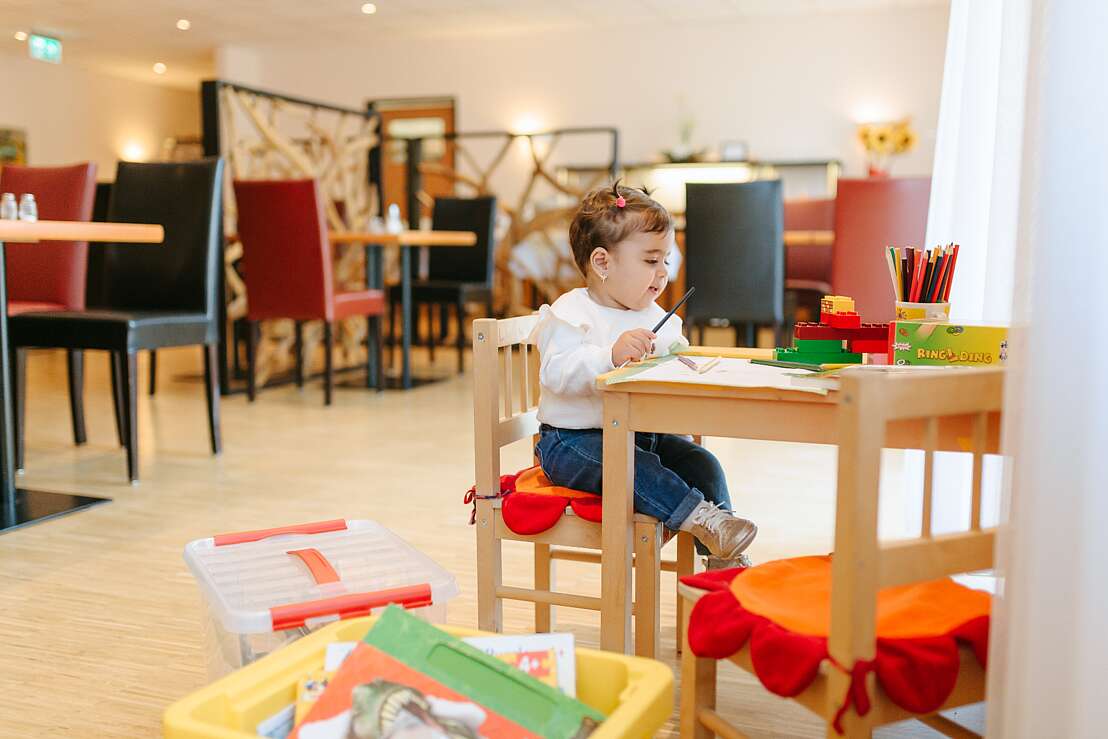 Kinderspielecke im Frühstücksrestaurant