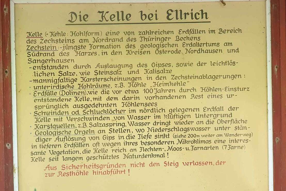 Info zur Kelle bei Ellrich - © bobusch.org