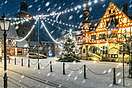 Weihnachtliche Stimmung auf dem Marktplatz von Harzgerode