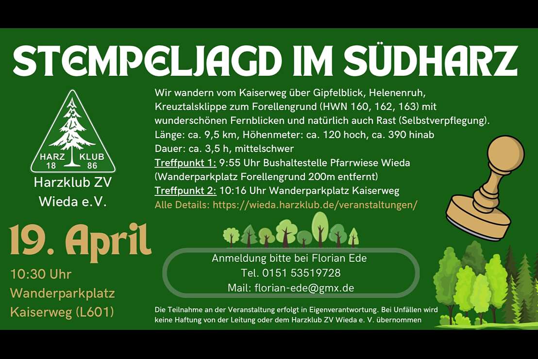 Stempeljagd Südharz April