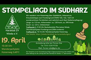 Stempeljagd Südharz April