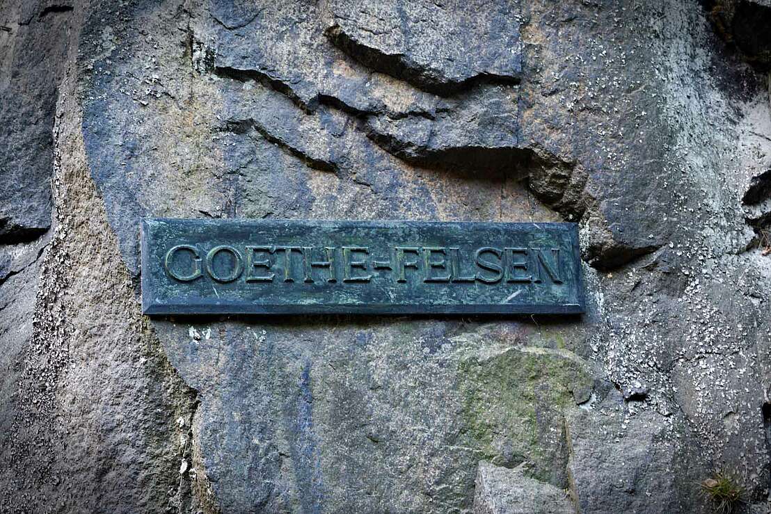 Goethefelsen im Bodetal