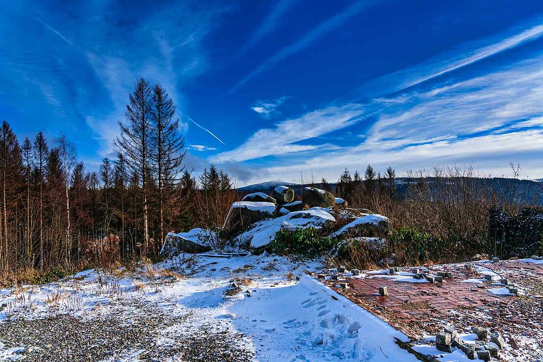 Blick zum Brocken von der Kästeklippe