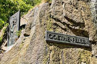 Goethefelsen im Bodetal