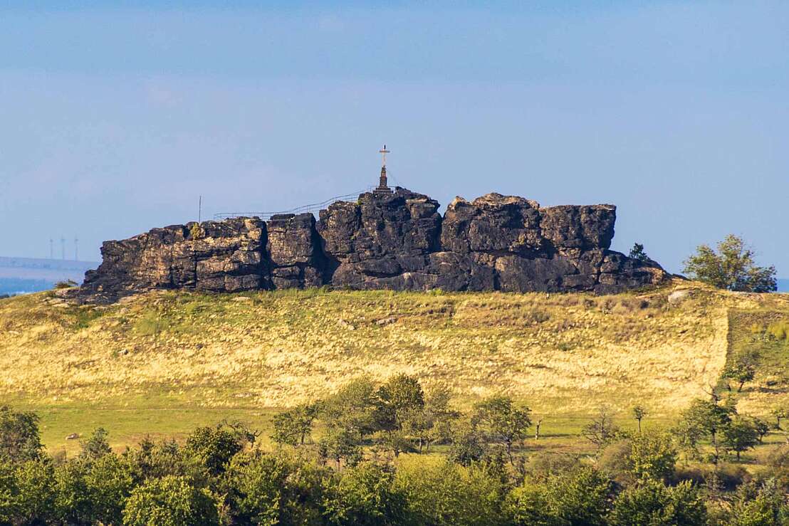 Felsformation 'Großer Gegenstein' am Festivalgelände