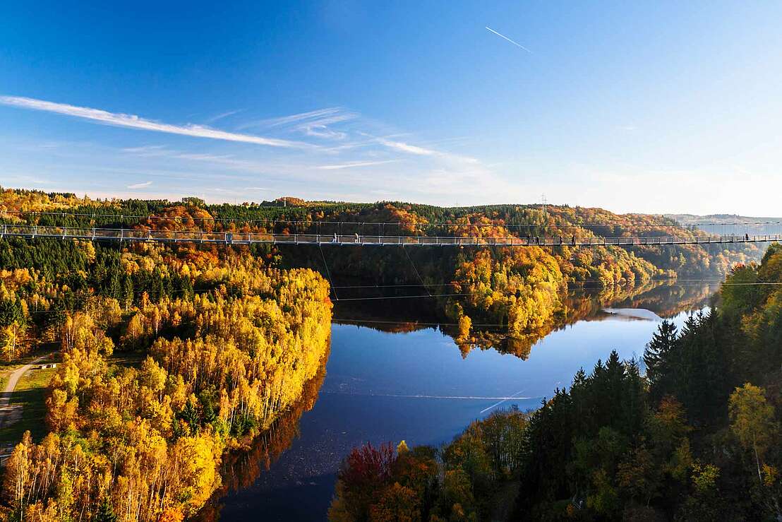 Blick von der Staumauer auf die Bode