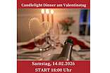 Candlelight Dinner am Valentinstag