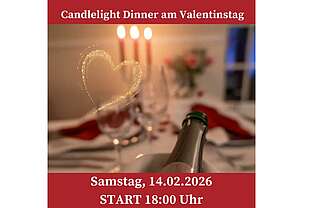 Candlelight Dinner am Valentinstag