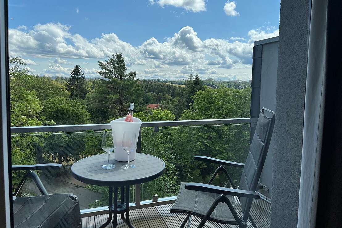 Ausblick vom Balkon