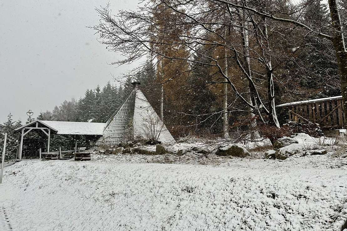 Köhlerhütte im Winter