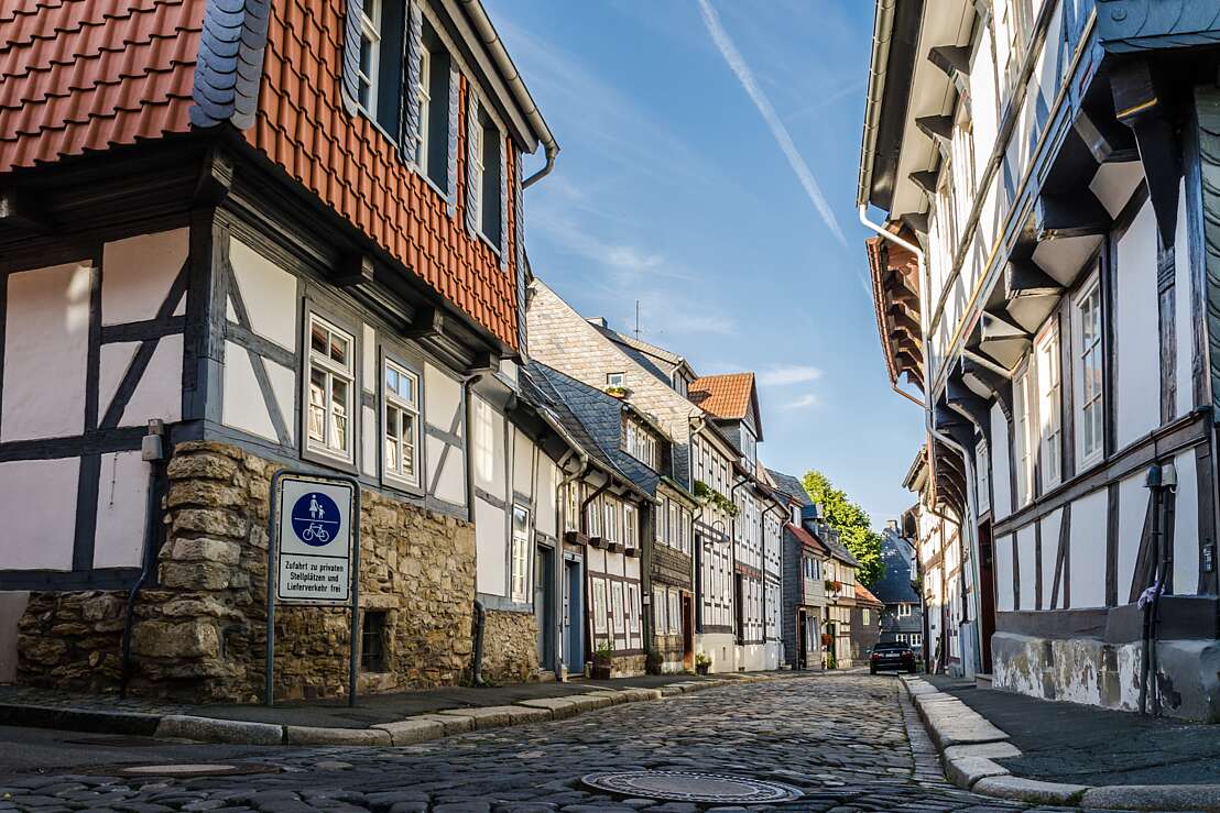Typische Gasse in der Altstadt von Goslar
