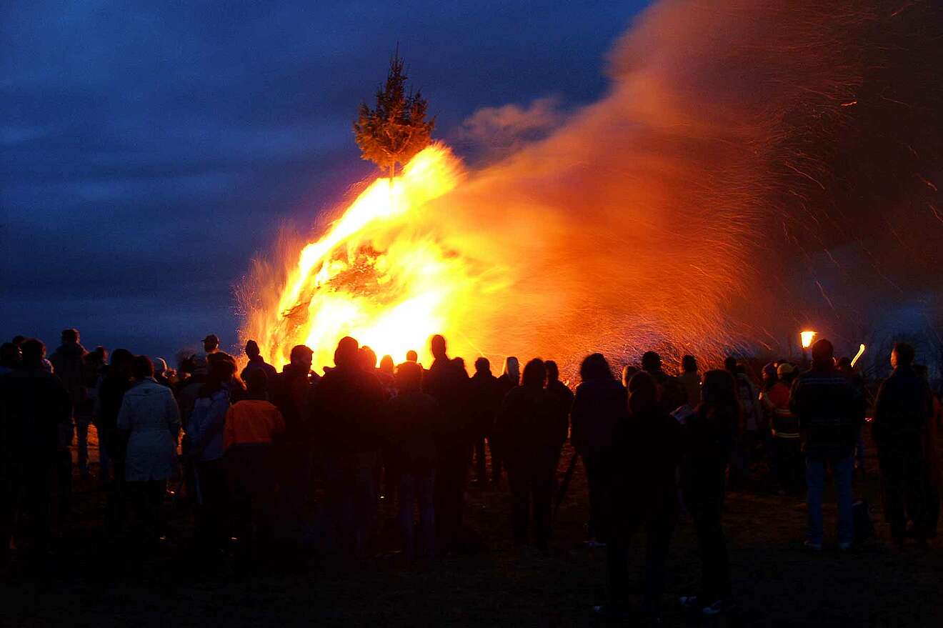 Osterfeuer in Clausthal-Zellerfeld