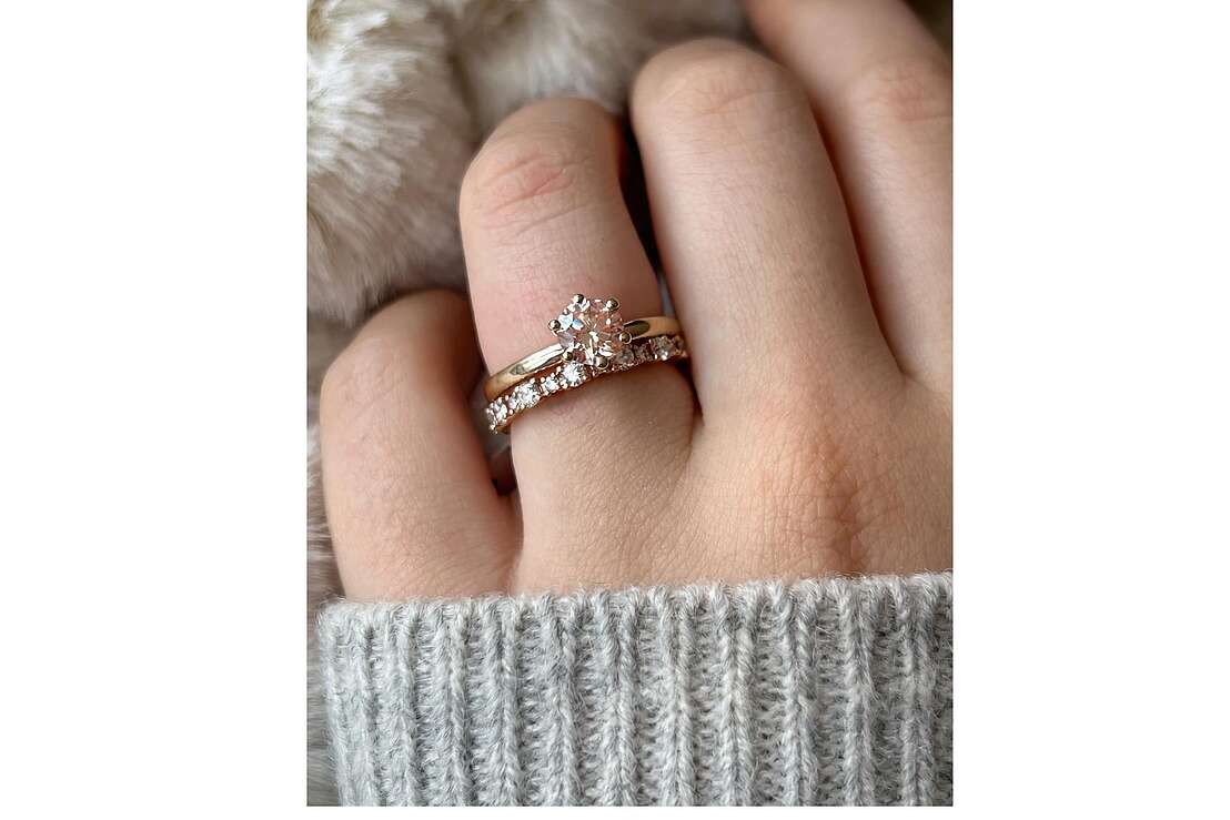 Rosa Diamant mit Memoire - Ring Rosa Diamant mit Memoire - Ring